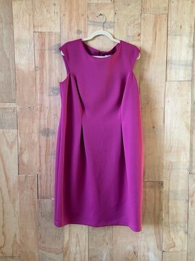 NEW Calvin Klein Women’s Plus Size 14W Shift Dress Fuchsia Pink Formal #2687